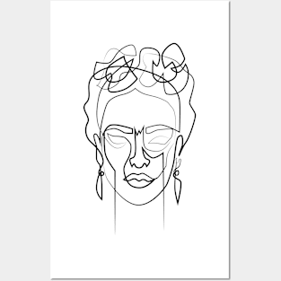 Line Frida Posters and Art